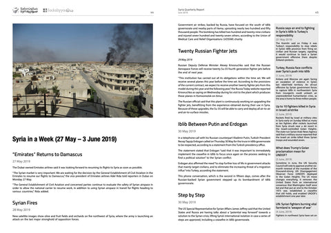 Syria Quarterly Report Issue 6: April/May/June 2019