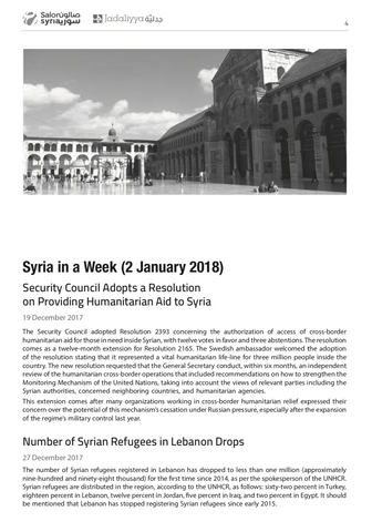 Syria Quarterly Report Issue 1: Jan/Feb/March 2018